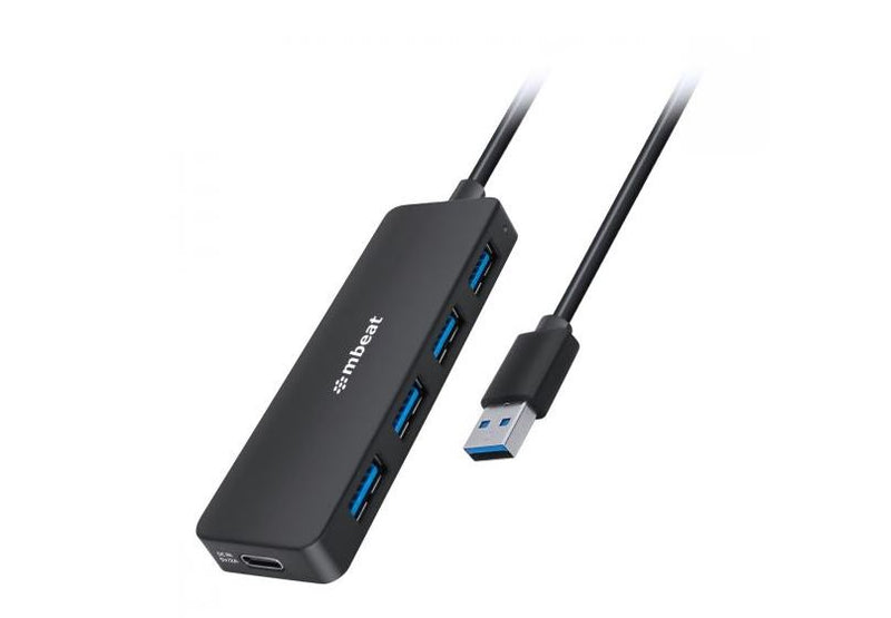 mbeat 4-Port USB 3.0 Hub with USB-C DC Port