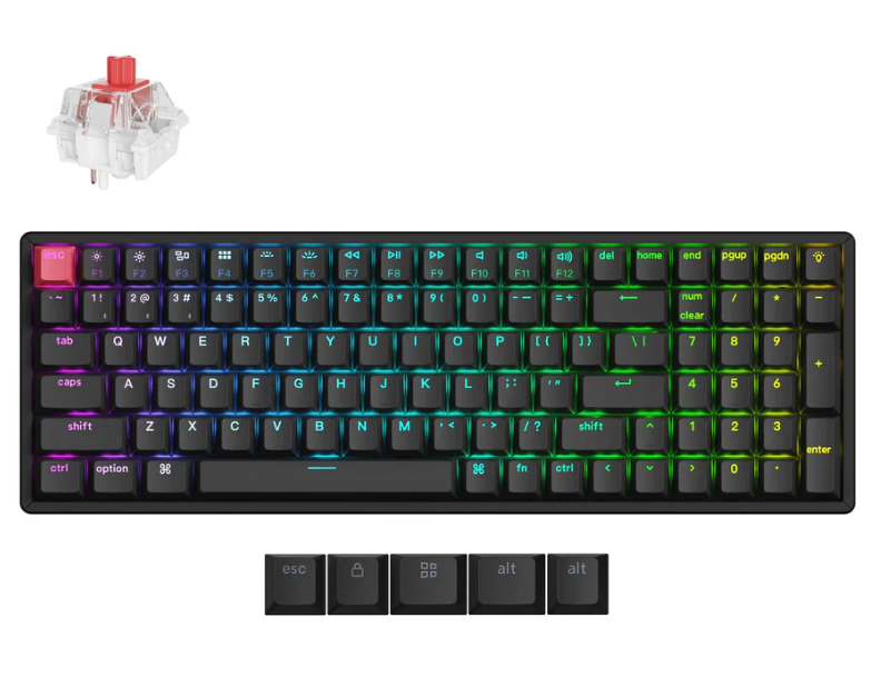 Keychron K4 QMK Wireless Mechanical Keyboard Red Switch