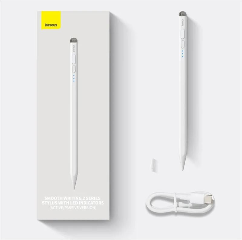 Baseus Smooth Writing 2 Series Stylus with LED Indicators, White