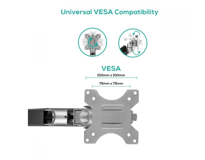 activiva Heavy Duty Dual Monitor Screen Gas Spring Monitor Arm