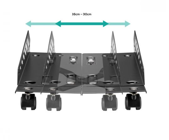 activiva Heavy-Duty PC Mobile Floor Stand with Casters