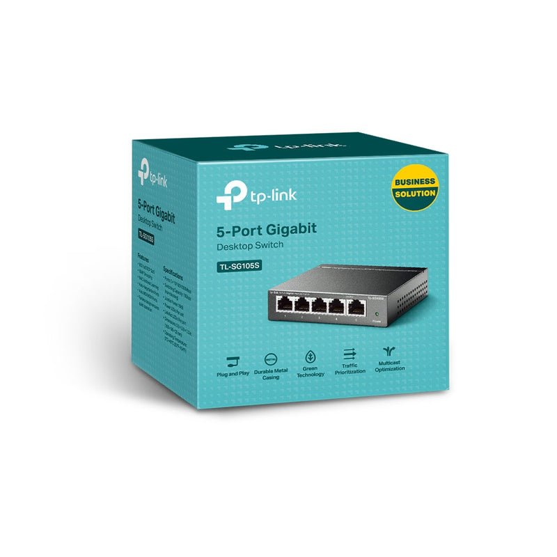 TP-Link TL-SG105S 5-Port 10/100/1000Mbps Desktop Switch