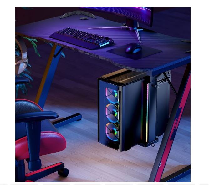 activiva RGB Ultra-Wide Adjustable Wall & Under-Desk Gaming PC Mount