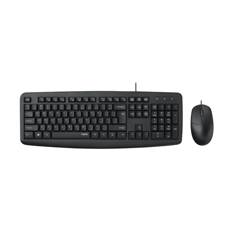 Rapoo NX1600 Wired Mouse & Keyboard Combo Black