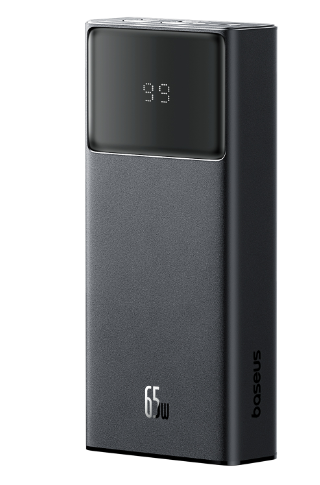 OS-Baseus Star-Lord Digital Display Fast Charging Power Bank 20000mAh 65W Cluster Black（With Simple Series Charging Cable USB to Type-C 3A 0.3m Black）