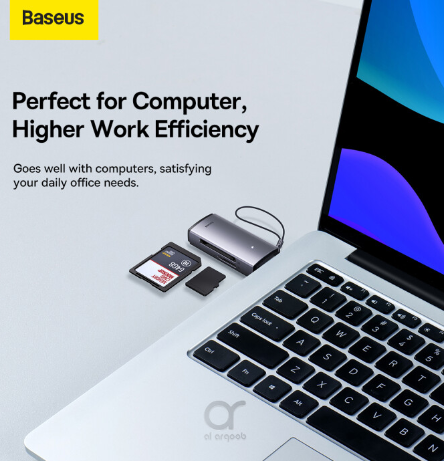 Baseus Lite Series USB-A to SD/TF Card Reader Grey