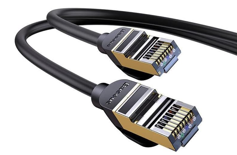 Baseus High Speed Cat 7 RJ45 10 Gigabit Network Cable (Round Cable) 1m Black