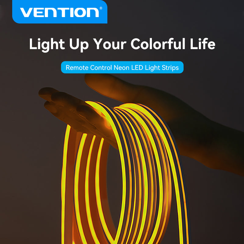 Vention Silicone Neon LED Strip Lights with IR Remote and USB 5V Power Supply 2M