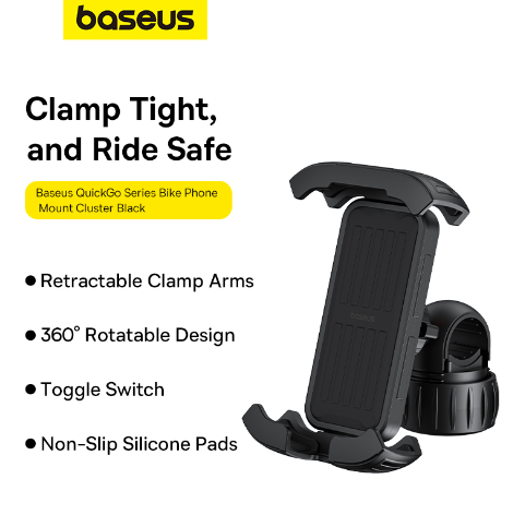 Baseus QuickGo Series Bike Phone Mount Cluster Black