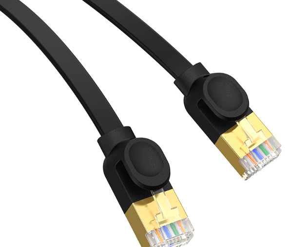 Baseus High Speed CAT7 10Gigabit Ethernet Cable (Flat Cable)0.5m Cluster Black