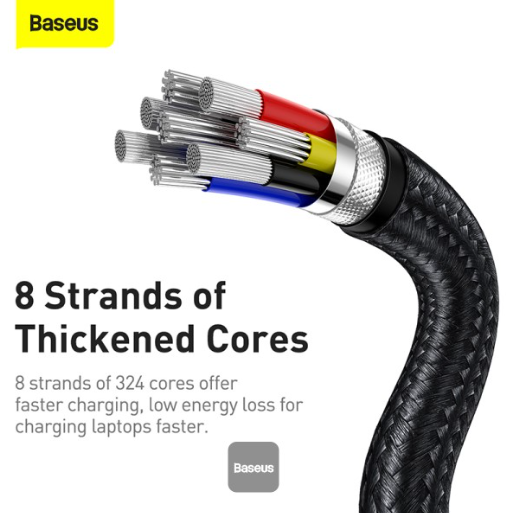 Baseus Cafule Series Metal Data Cable Type-C to Type-C 100W 1m Black