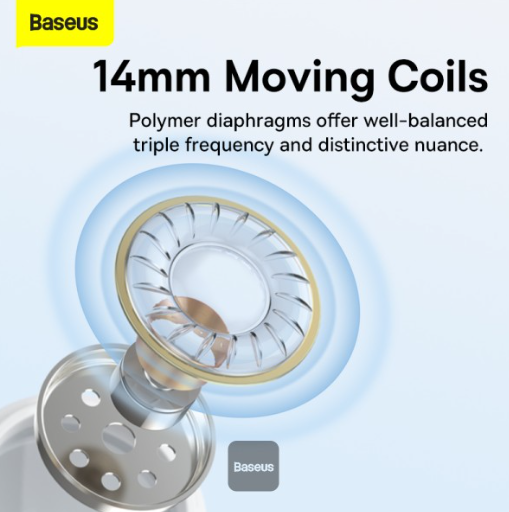 Baseus Encok Type-C Lateral In-Ear Wired Earphone C17 White