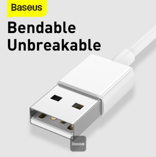 Baseus Superior Series Fast Charging Data Cable USB to M+L+C 3.5A 1.5m White