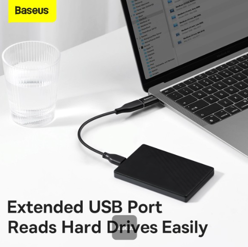 Baseus Ingenuity Series Mini OTG Adaptor Type-C to USB-A 3.1 Black