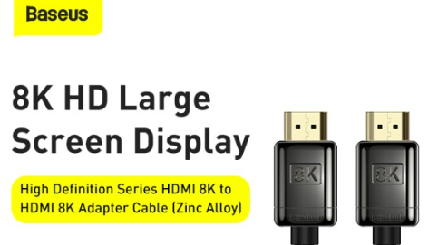 Baseus High Definition Series HDMI 8K to HDMI 8K Adapter Cable 5m Black