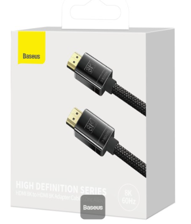 Baseus High Definition Series HDMI 8K to HDMI 8K Adapter Cable 5m Black