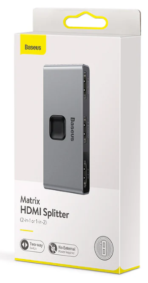 Baseus Matrix HDMI Switcher (2in1or 1in2) Space Gray