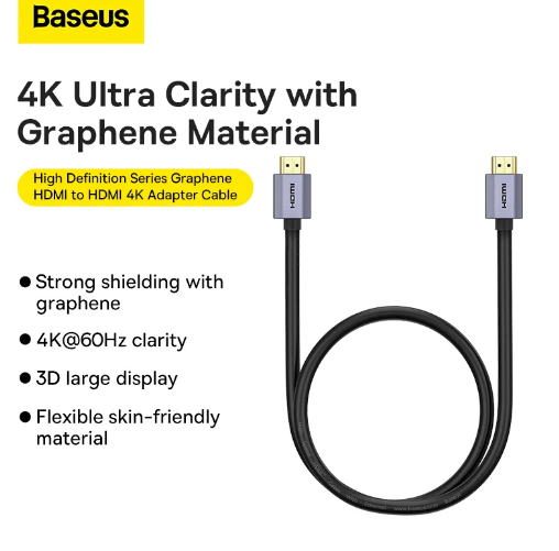 Baseus High Definition Series HDMI to HDMI Adapter Cable 2M Black