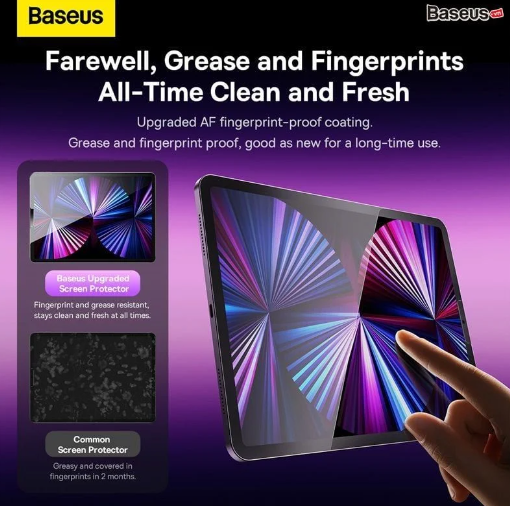 Baseus Crystal Series HD Tempered Glass Screen Protector for iPad Pro 12.9" - Clear