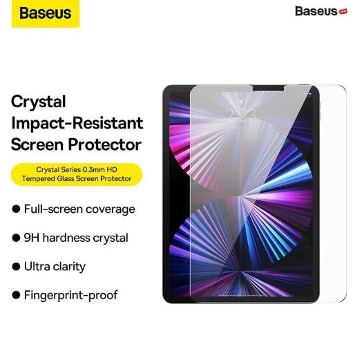 Baseus Crystal Series 0.3mm Anti Blue-ray Tempered Glass Screen Protector for 12.9" iPad Pro - Clear