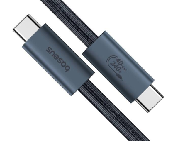 Baseus Flash Series 2 USB4 Full Featured Data Cable Type-C to Type-C 240W 1m Cluster Black