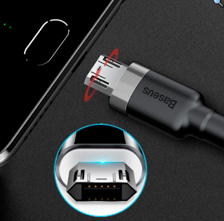 Baseus Cafule Cable Usb For Micro 2.4A 0.5M Gray+Black