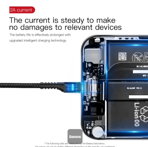 Baseus Coiled Spring Data Cable USB For Type-C 2A 1m Black