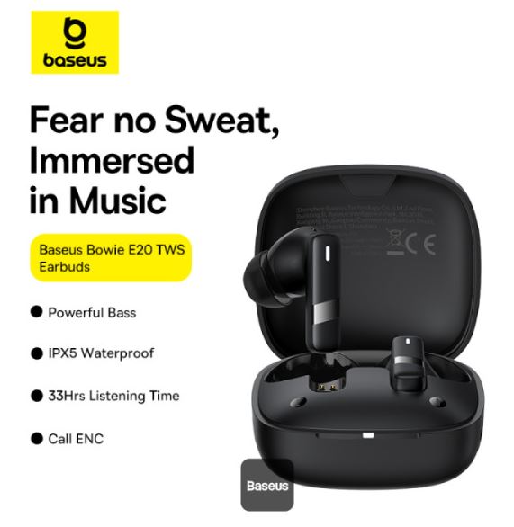 Baseus Bowie E20 True Wireless Earphones Black