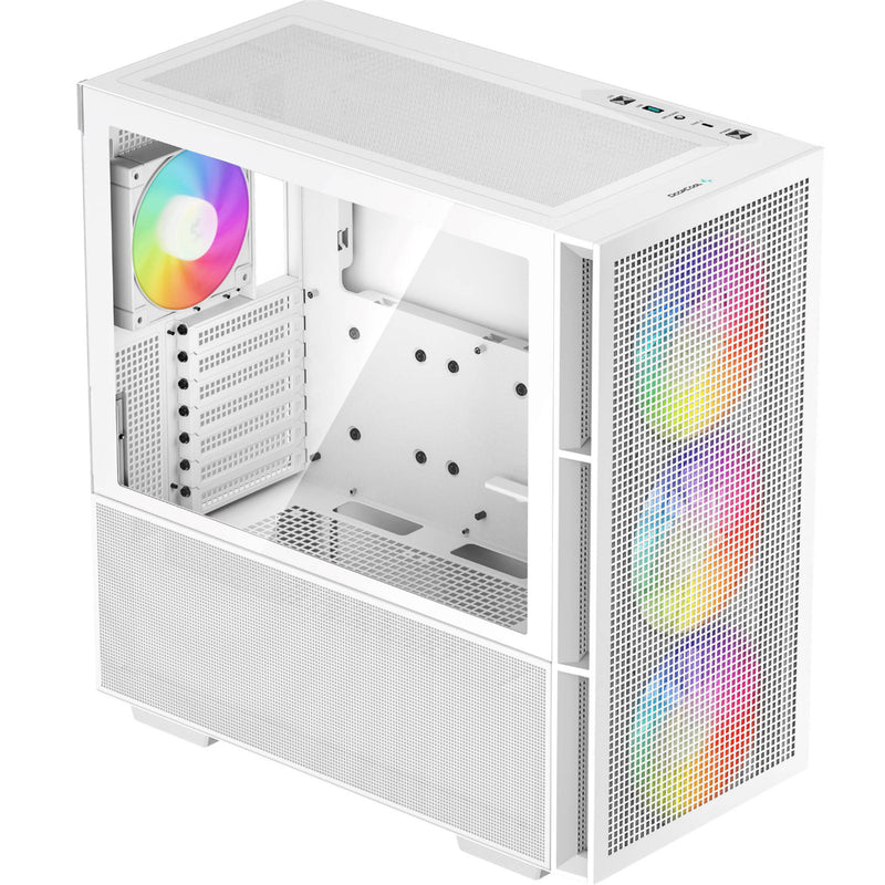 Deepcool CH560 hybrid airflow and dual 360 AIO supported ATX case White