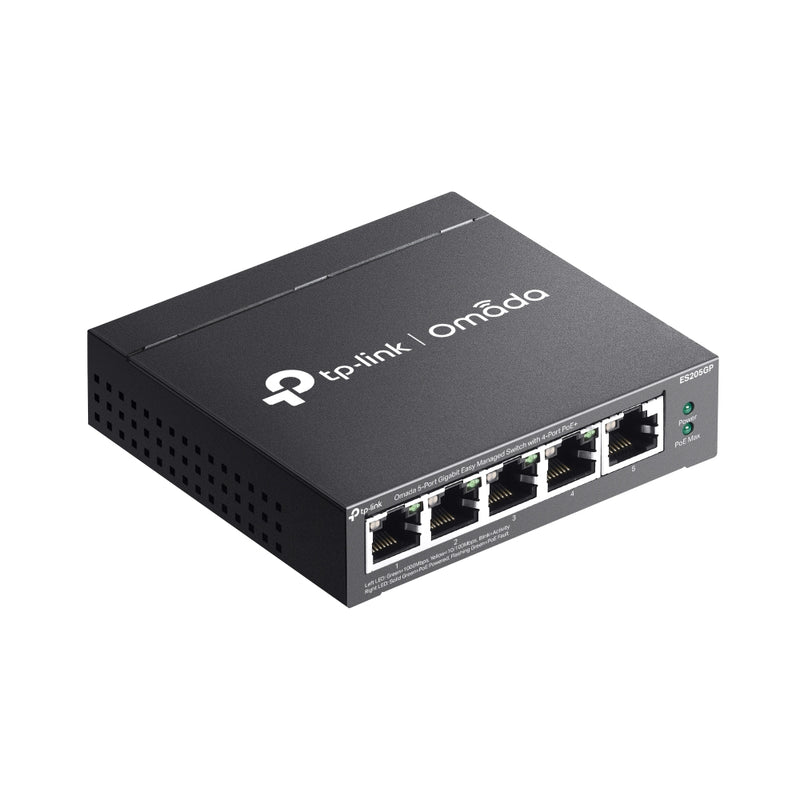 TP Link ES205GP Omada 5-Port Gigabit Easy Managed Switch with 4-Port PoE+