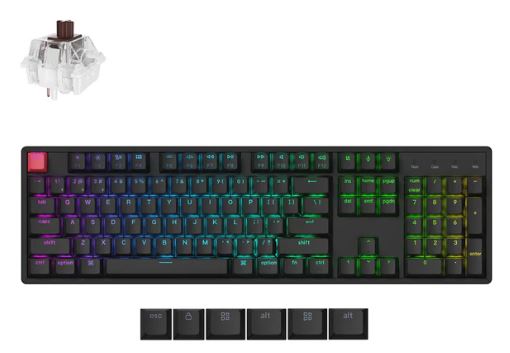 Keychron K10X-J3, 100% Full Size Layout, QMK, RGB Backlight Aluminum Frame Keychron Superswitch Brown (Hot-Swappable) Mechanical Wireless Keyboard