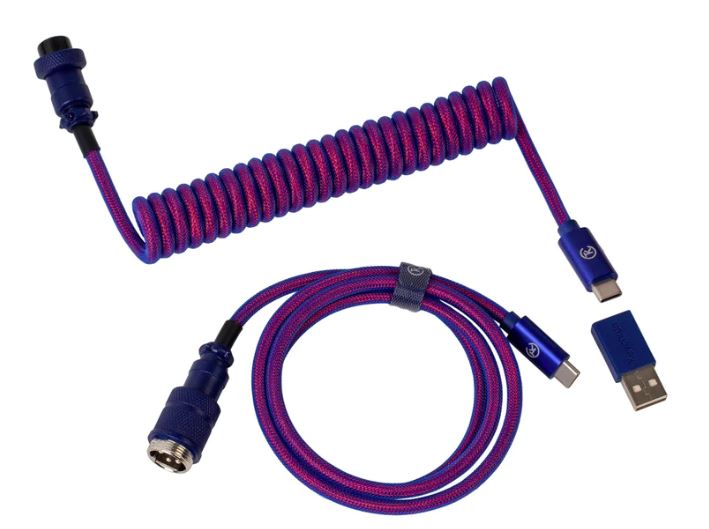 Keychron Premium Purple Coiled Straight Aviator Cable