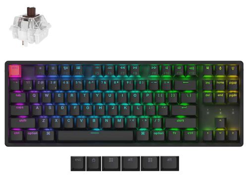 Keychron K8X-J3, 80% Layout, QMK, RGB Backlight Aluminum Frame Keychron Superswitch Brown (Hot-Swappable) Mechanical Wireless Keyboard