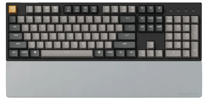 Keychron Silicone Palm Rest Gray K10 / C2 / C2 Pro