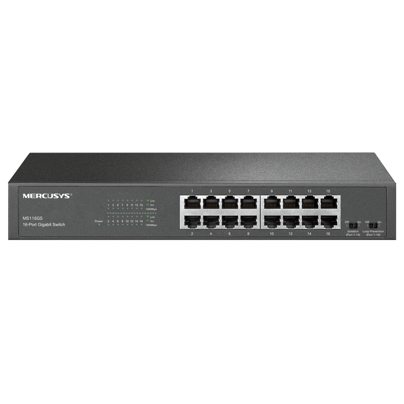 Mercusys MS116GS 16-Port Gigabit Desktop/Rackmount Switch