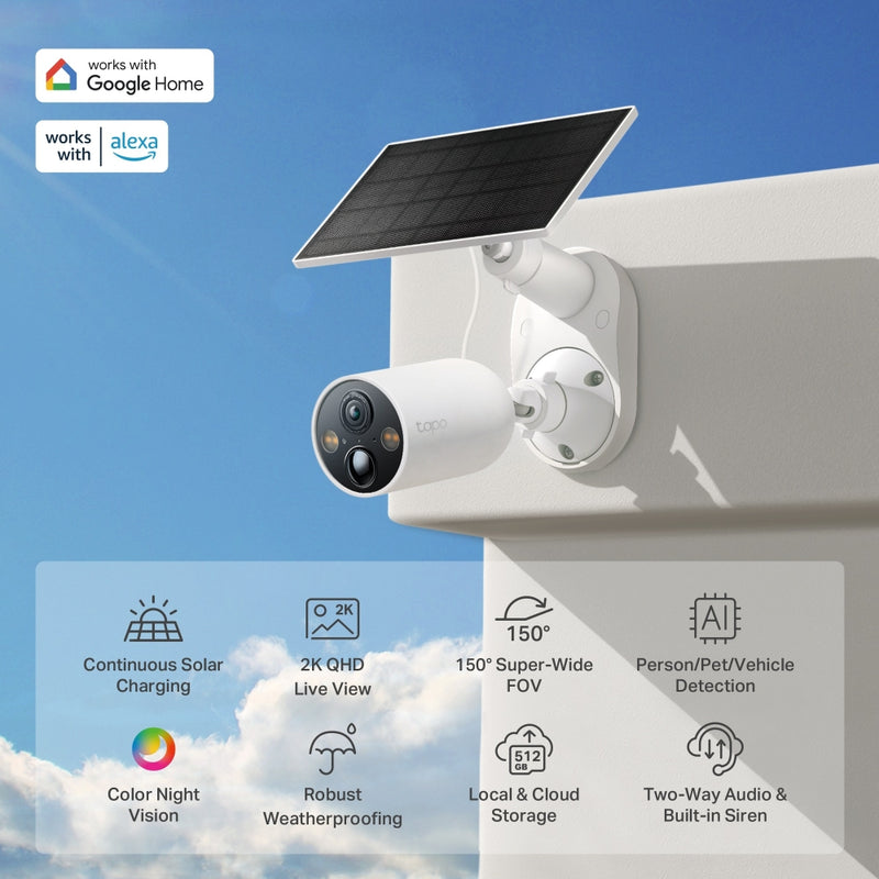 TP LINK Tapo C425 KIT, Smart Wire-Free Security Camera and Solar Panel