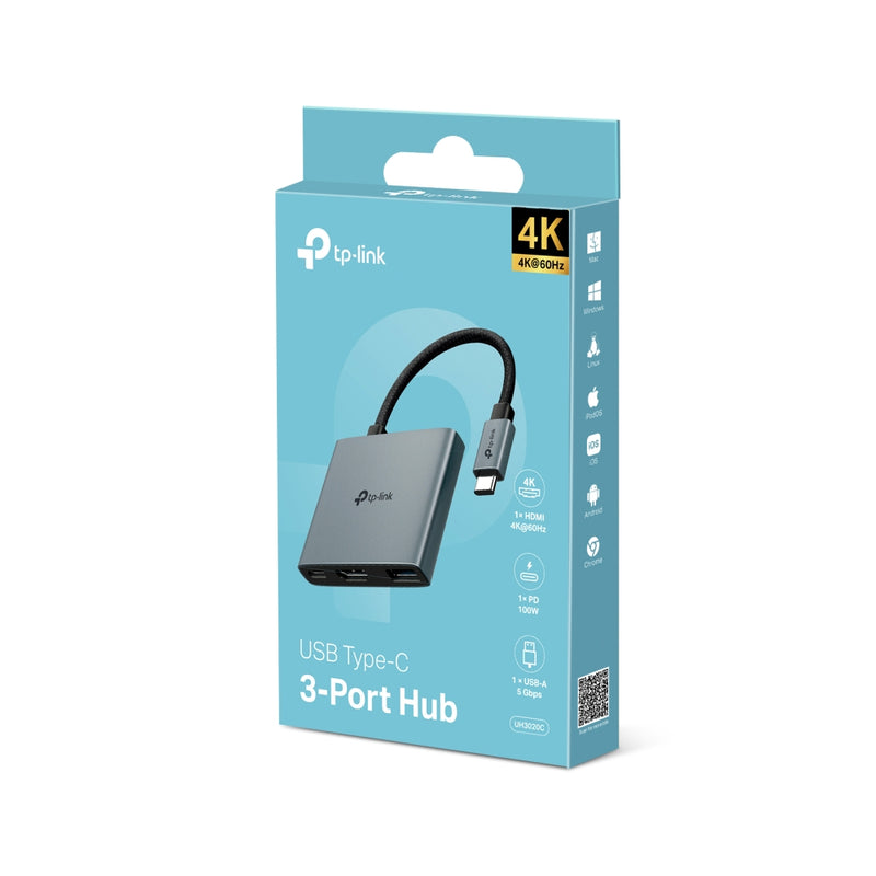 TP-Link UH3020C, USB Type-C 3 in 1 Hub