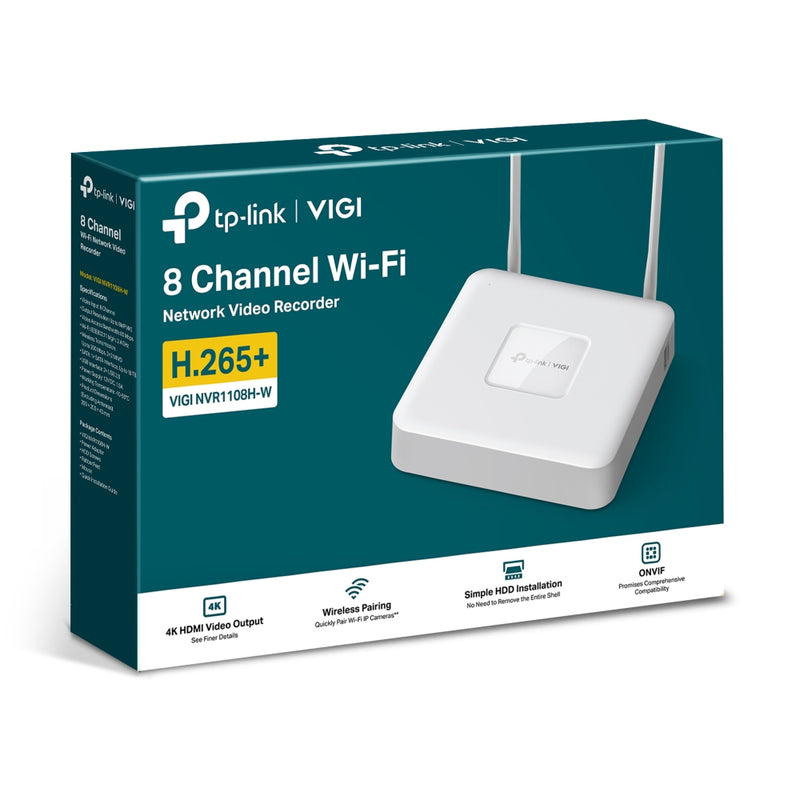 TP-Link VIGI NVR1108H-W, VIGI 8 Channel Wi-Fi Network Video Recorder