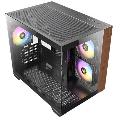 Antec CX600M Wood ARGB mid tower gaming case