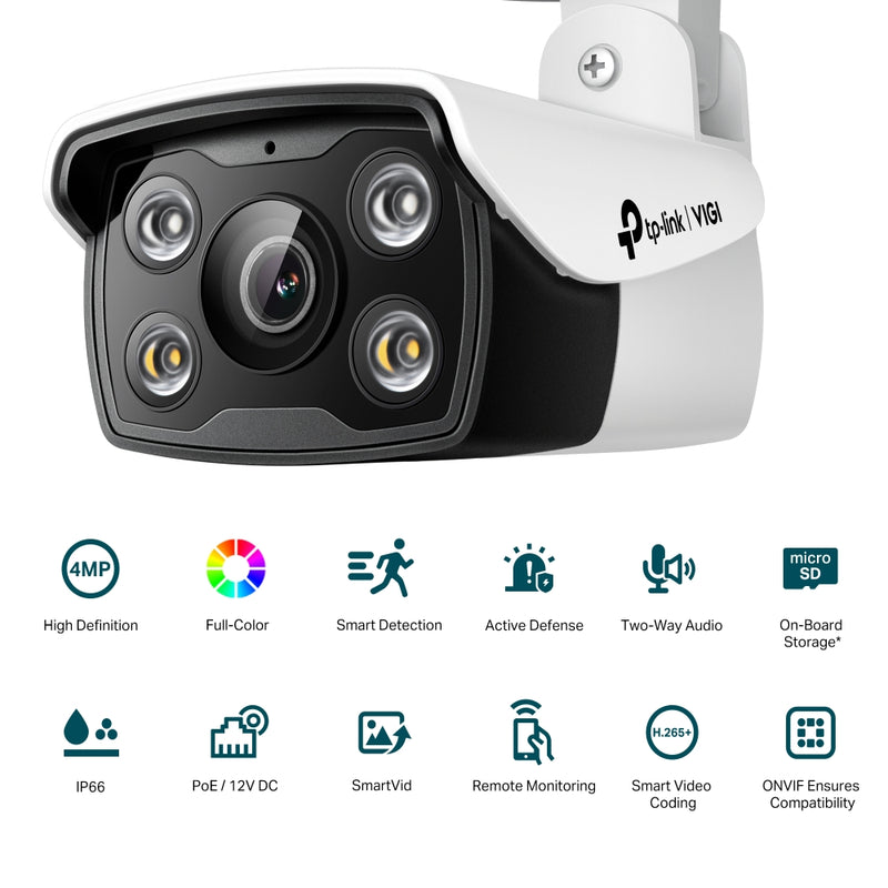 TP-Link VIGI C340 (4mm) 4MP Outdoor Full-Colour Bullet Network Camera