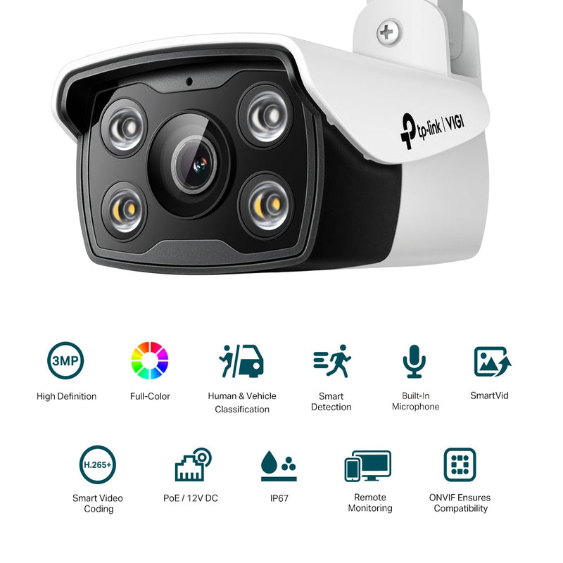 TP-Link VIGI C330 (6mm) 3MP Outdoor Full-Colour Bullet Network Camera